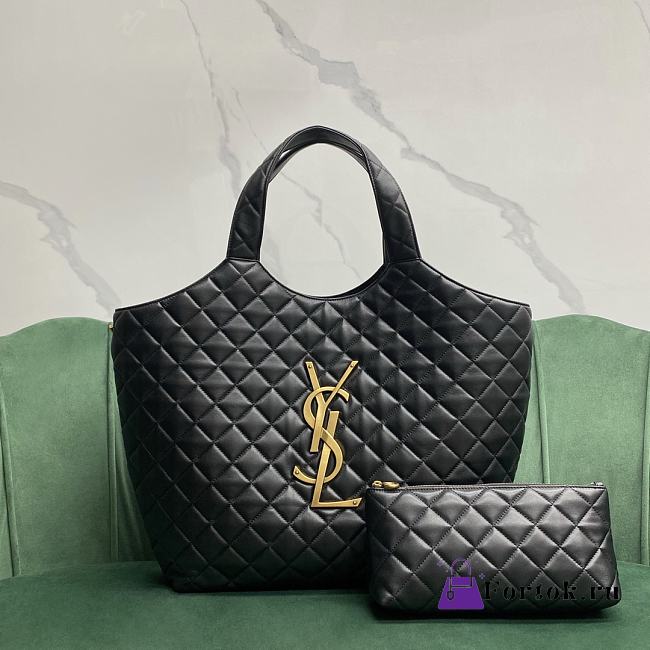 Saint Laurent Icare Maxi Shopping Bag in Black 38x8x43cm - 1
