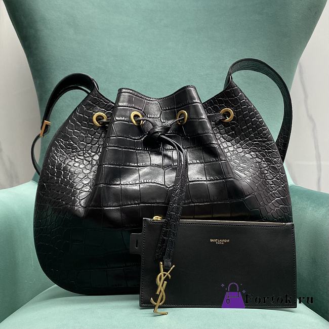 Saint Laurent Paris Vii Large Flat Hobo Bag 43x1x33cm - 1