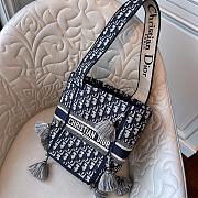 Dior Blue D-Bubble Bag 16x25x16cm - 3