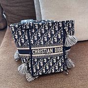 Dior Blue D-Bubble Bag 16x25x16cm - 5