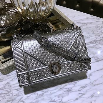 Dior Diorama Silver Bag 25cm