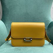 Saint Laurent Le Pavé Smooth Leather Bag in Yellow 24x7x17cm - 1