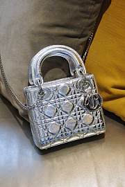 Dior Lady My ABCDior Bag in Silver 17cm - 1