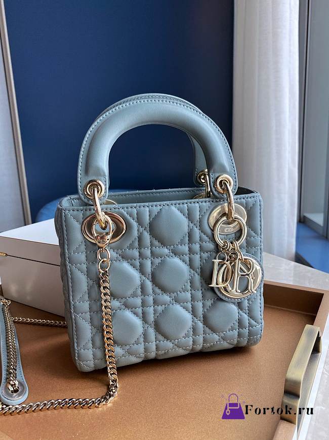Dior Lady My ABCDior Bag in Blue 17cm - 1