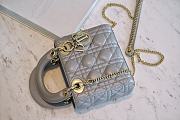 Dior Lady My ABCDior Bag in Grey 17cm - 4