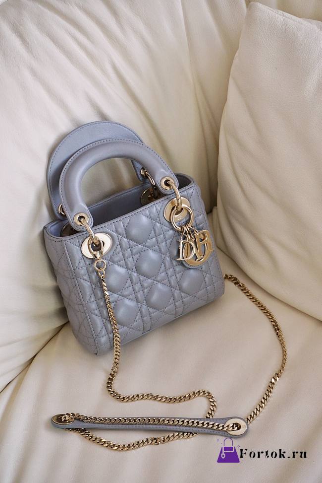 Dior Lady My ABCDior Bag in Grey 17cm - 1