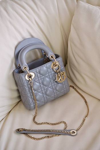 Dior Lady My ABCDior Bag in Grey 17cm