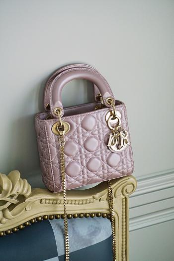 Dior Lady My ABCDior Bag in Pink 17cm