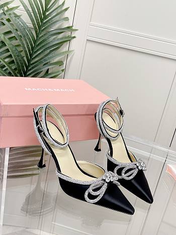 Mach&Mach Double Bow Heels in Black