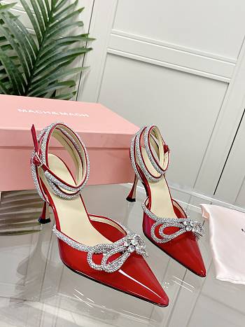 Mach&Mach Double Bow Heels in Red