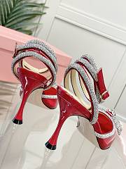 Mach&Mach Double Bow Heels in Red - 5