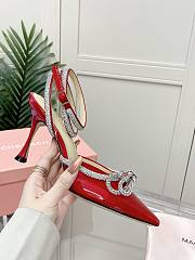 Mach&Mach Double Bow Heels in Red - 4