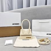 Jacquemus Le Chiquito Mini White Smooth Leather Bag 12x8x5cm - 1