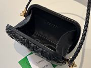 Bottega Veneta Leather Knot Minaudiere Shoulder Bag in Black 20x12x5.5cm - 5
