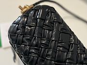Bottega Veneta Leather Knot Minaudiere Shoulder Bag in Black 20x12x5.5cm - 3