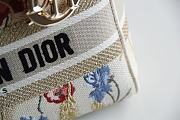 Dior Lady D-Lite Embroidered Hibiscus Bag 24x20x11cm - 5