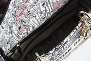 Dior Lady D-Lite Embroidered Flower Hibiscus Bag 24x20x11cm - 5