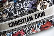 Dior Lady D-Lite Embroidered Flower Hibiscus Bag 24x20x11cm - 3