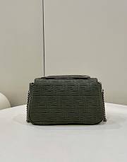 Fendi Women's Green Baguette Chain Medium Shoulder Bag 24×6×13cm - 5