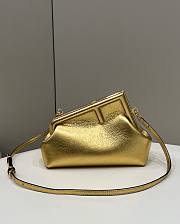 Fendi First Small Gold Laminated Leather Bag 26×9.5×18cm - 1