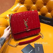 Saint Laurent Red Vicky Medium Leather Shoulder Bag 25x22.5x9.5cm - 1