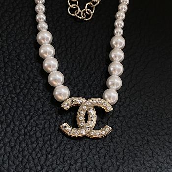 Chanel Pearl Split Necklace