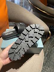 Prada Padded Napa Leather Slides in Black  - 6