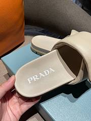 Prada Padded Napa Leather Slides in Beige - 5