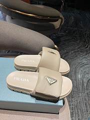 Prada Padded Napa Leather Slides in Beige - 3