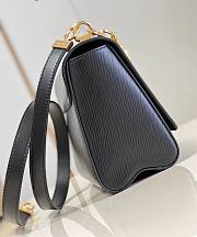 Louis Vuitton Twist Handbag in Black Gold Buckle M59402 23x17x9.5cm - 6