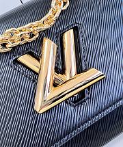Louis Vuitton Twist Handbag in Black Gold Buckle M59402 23x17x9.5cm - 3
