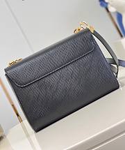 Louis Vuitton Twist Handbag in Black Gold Buckle M59402 23x17x9.5cm - 2