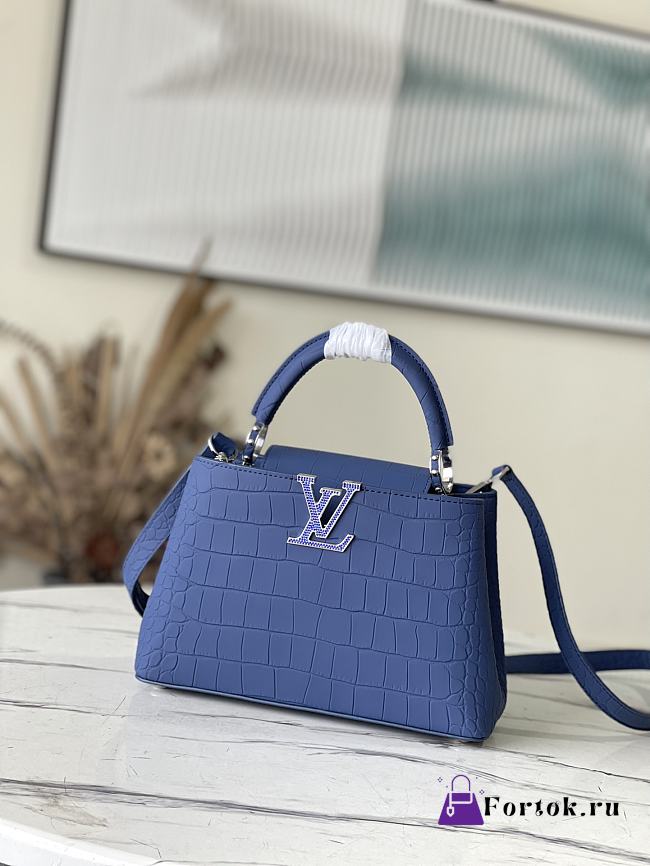 Louis Vuitton Capucines BB Crocodile Pattern Bag 27x18x9cm   - 1