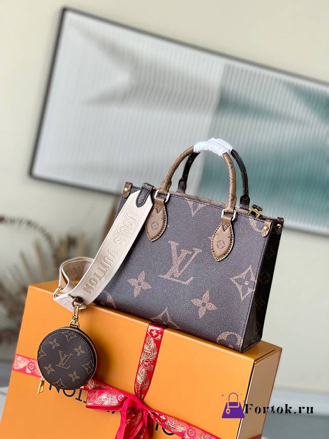 Louis Vuitton Onthego PM Monogram Reverse Brown Bag M46373 25x19x11.5cm - 1