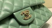 Chanel Classic Flap Bag Lambskin Leather Green 25cm - 4
