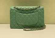 Chanel Classic Flap Bag Lambskin Leather Green 25cm - 5