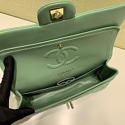 Chanel Classic Flap Bag Lambskin Leather Green 25cm - 6