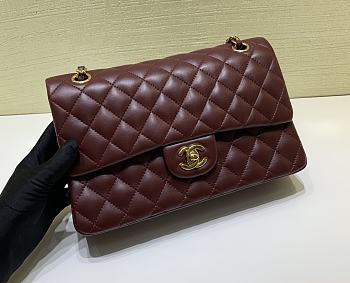 Chanel Classic Flap Bag Lambskin Leather Red 25cm