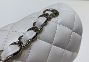 Chanel Classic Flap Bag Lambskin Leather White 20cm - 4