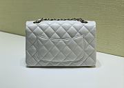 Chanel Classic Flap Bag Lambskin Leather White 20cm - 6