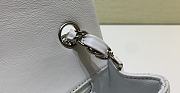 Chanel Classic Flap Bag Lambskin Leather White 20cm - 5