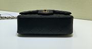 Chanel Classic Flap Bag Lambskin Leather Black 20cm - 6