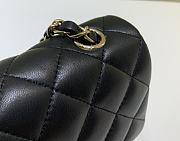 Chanel Classic Flap Bag Lambskin Leather Black 20cm - 5