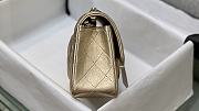 Chanel Classic Flap Bag Lambskin Leather Gold 20cm - 6
