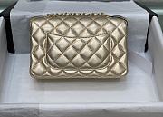 Chanel Classic Flap Bag Lambskin Leather Gold 20cm - 5