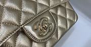 Chanel Classic Flap Bag Lambskin Leather Gold 20cm - 4