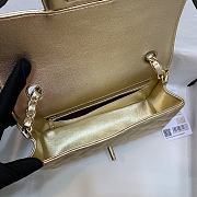 Chanel Classic Flap Bag Lambskin Leather Gold 20cm - 3