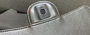 Chanel Classic Flap Bag Lambskin Leather Silver 20cm - 5