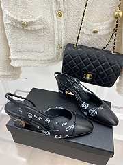 Chanel CC Pattern High Heels in Black  - 2