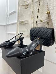 Chanel CC Pattern High Heels in Black  - 1